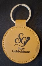 Lederen sleutelhanger Rond